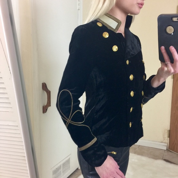 Denim & Supply Ralph Lauren Jackets & Blazers - DENIM SUPPLY RALPH LAUREN VELVET BLACK GOLD BLAZER